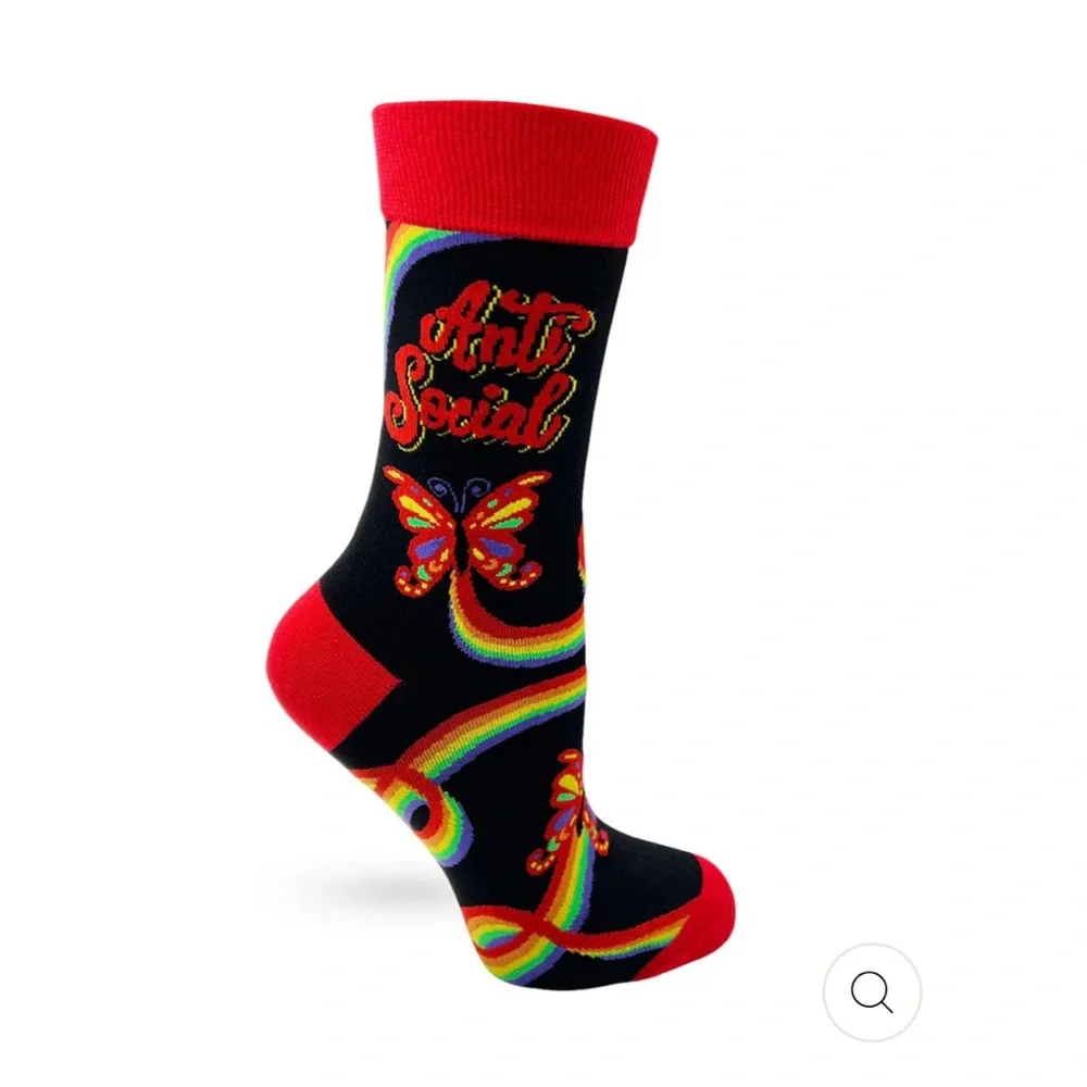 Women's Colorful Crew Socks - Picture 2 of 4